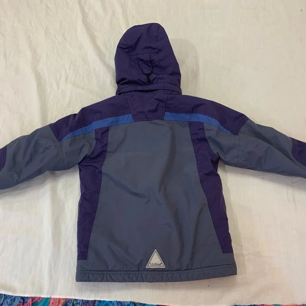 🌎🌎🌎 L.L.BEAN BOYS HOODED NYLON JACKET COAT SIZE 5-6 🌎🌎🌎